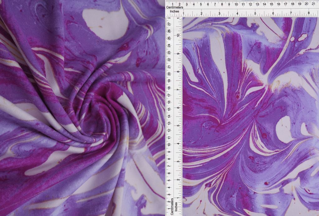 KNT2100-MS10148 / VIOLET / 96%POLY 4%SPAN DTY BRUSH MARBLE PRINT