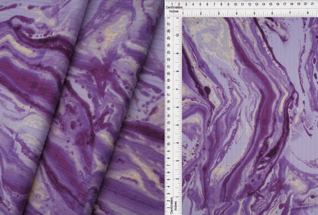 KNT4135-MS10401 / LAVENDER/VIOLET / 96%POLY 4%SPAN 8X3 YUMMY RIB MARBLE PRINT