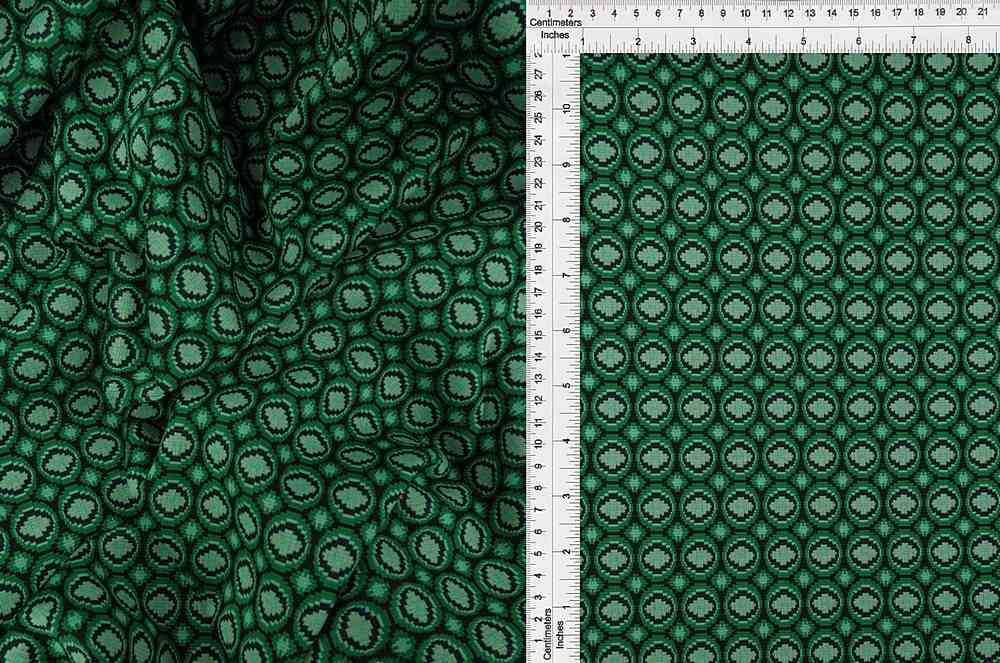 KNT4450 / GREEN / 96%POLY 4%SPAN DOUBLE KNIT JACQUARD GEO