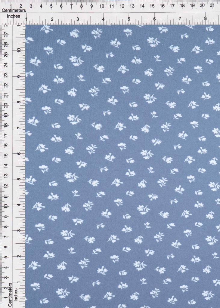 KNT2100-MS10144 / CHAMBRAY / 96%POLY 4%SPAN DTY BRUSH DITYS FLOWER/FLORAL