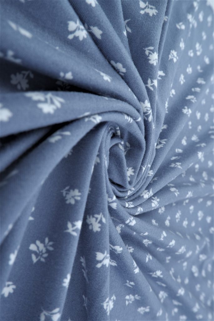 KNT2100-MS10144 / CHAMBRAY / 96%POLY 4%SPAN DTY BRUSH DITYS FLOWER/FLORAL