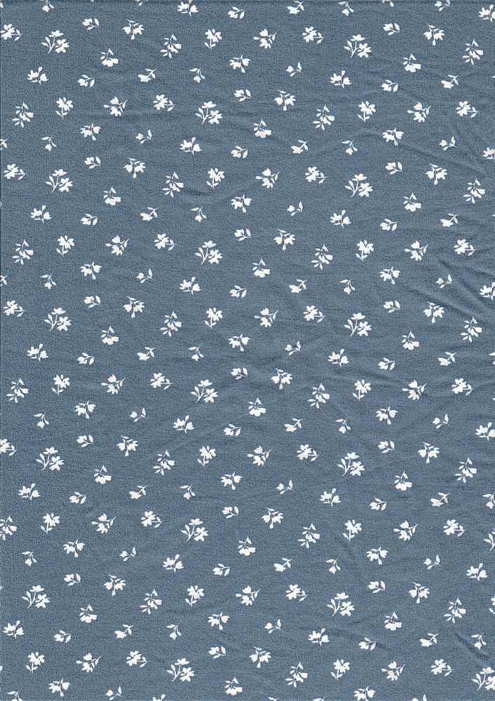 KNT2100-MS10144 / CHAMBRAY / 96%POLY 4%SPAN DTY BRUSH DITYS FLOWER/FLORAL