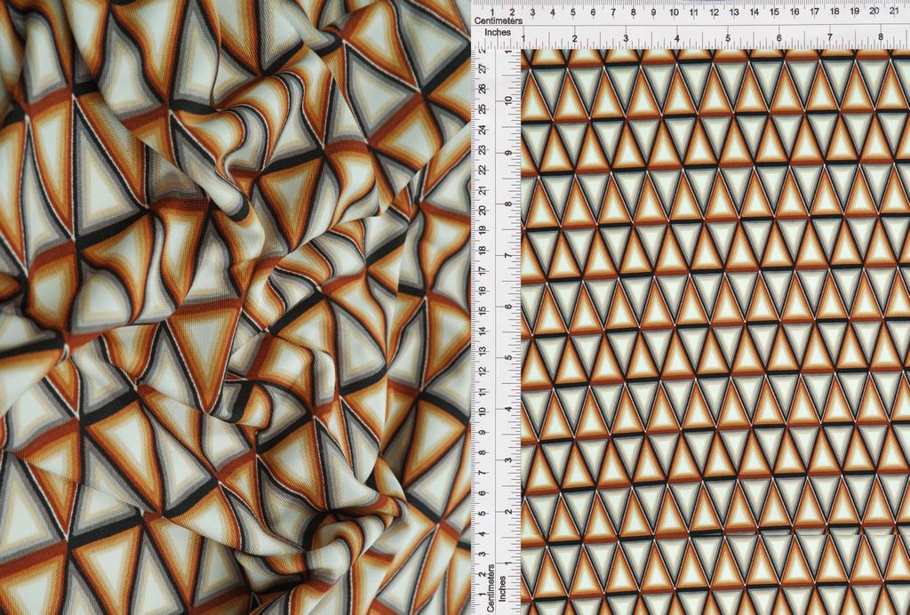 KNT1389-MS10165 / BROWN / 96%POLY 4%SPAN DTY GEOMETRIC PRINT