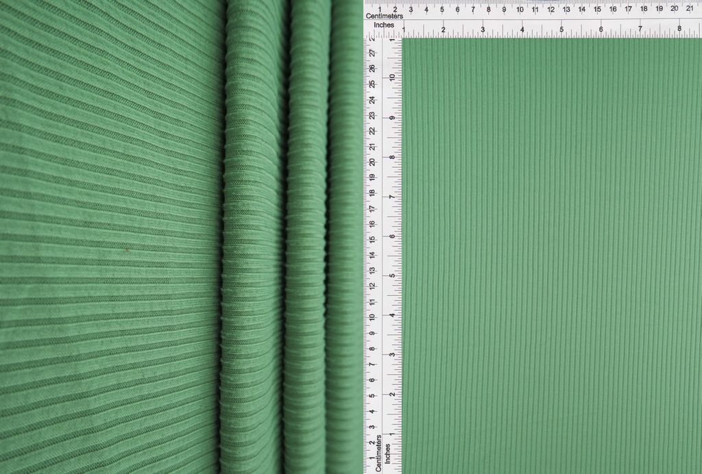 KNT4151 / SAGE / 87%POLY 13%SPAN 4X2 YUMMY RIB SOLID