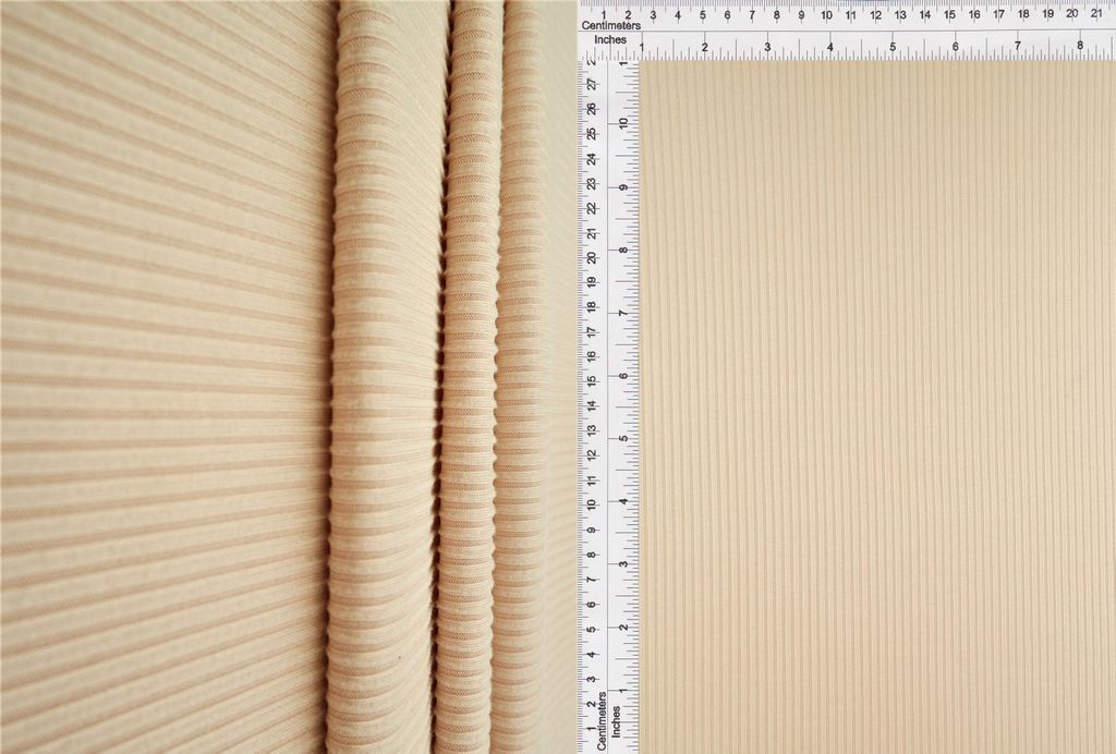 KNT4151 / SAND / 87%POLY 13%SPAN 4X2 YUMMY RIB SOLID