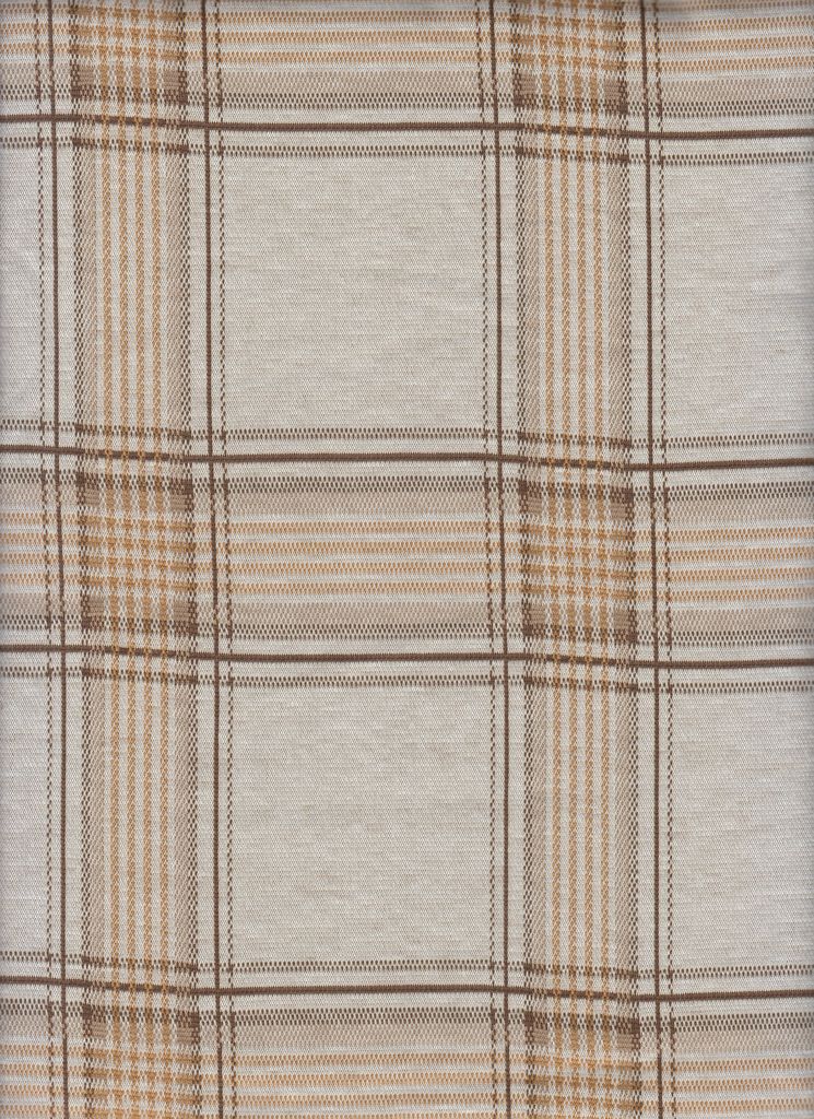 KNT4416 / IVORY / 96%POLY 4%SPAN DOUBLE KNIT JACQUARD PLAID