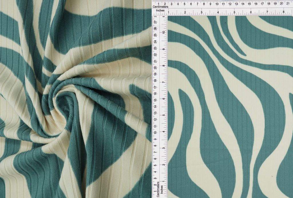 KNT4135-MS10129 / SAGE / 96%POLY 4%SPAN 8X3 YUMMY RIB ABSTRACT,ZEBRA