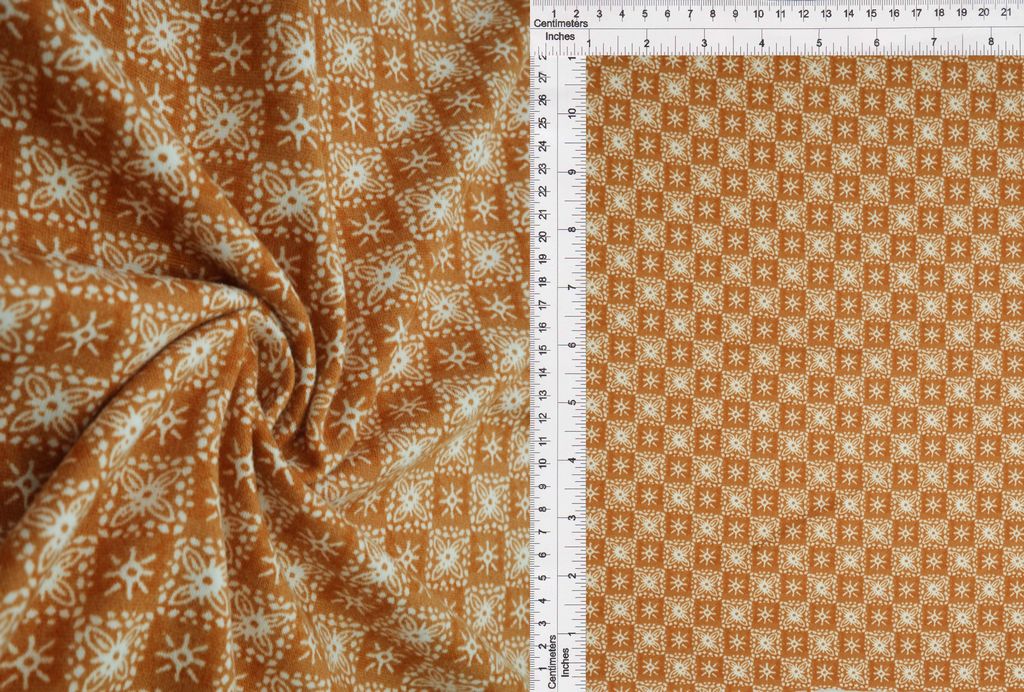 KNT2100-MS10169 / CAMEL / 96%POLY 4%SPAN DTY BRUSH GEOMETRIC