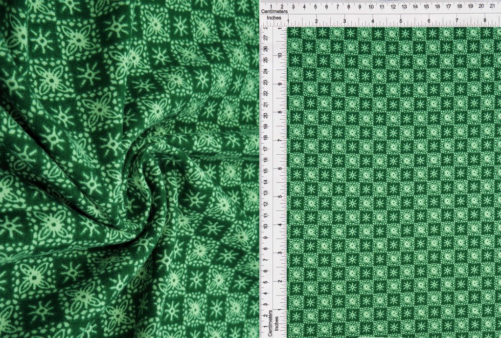 KNT2100-MS10169 / GREEN / 96%POLY 4%SPAN DTY BRUSH GEOMETRIC
