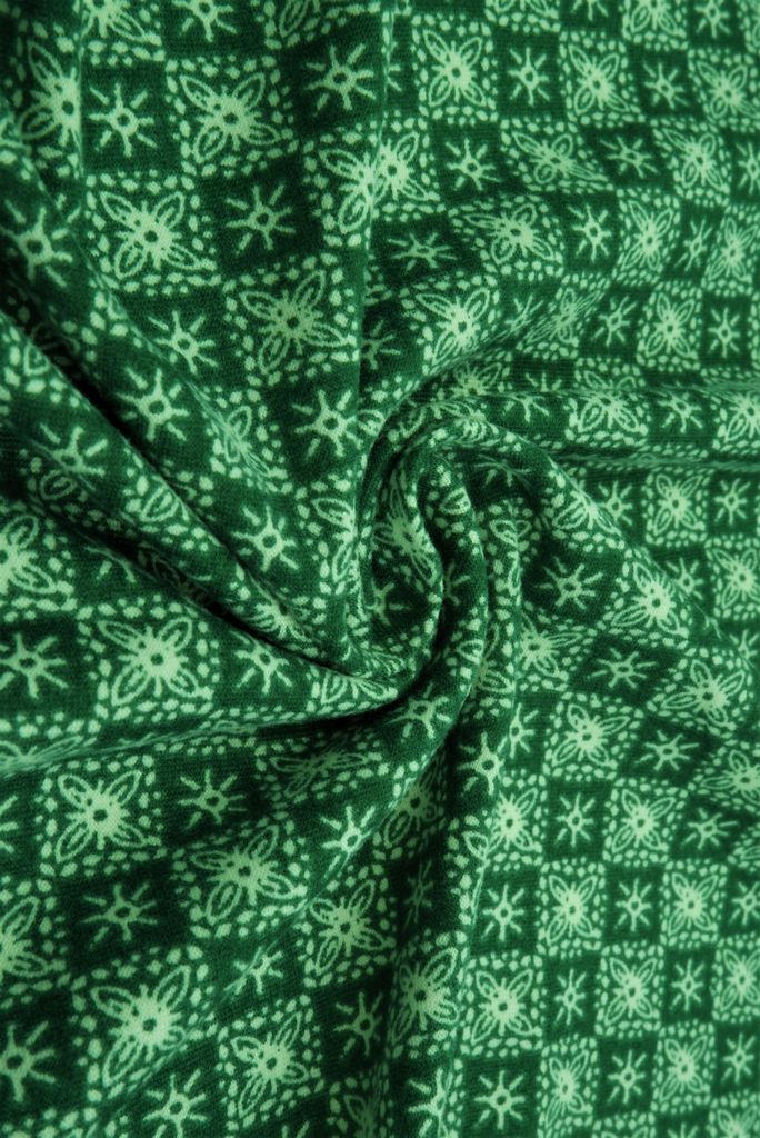 KNT2100-MS10169 / GREEN / 96%POLY 4%SPAN DTY BRUSH GEOMETRIC