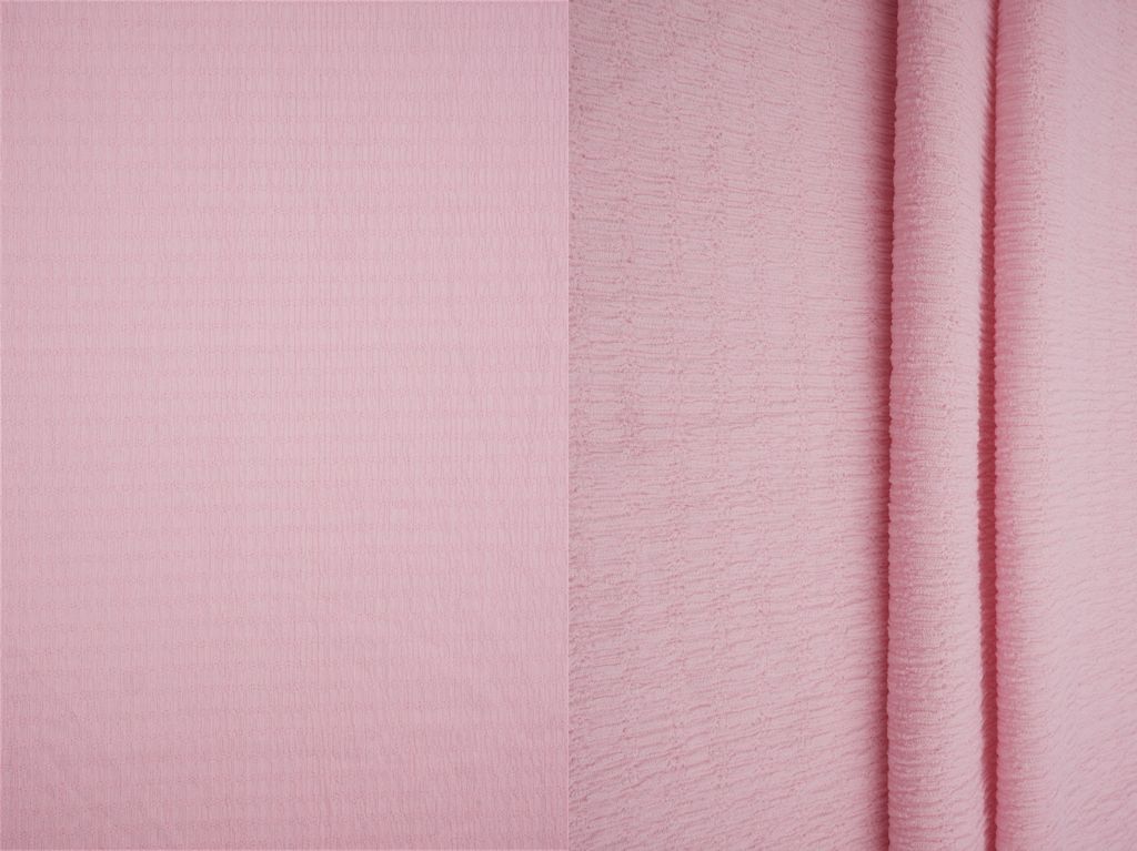 KNT4455 / PINK / 95%POLY 5%SPAN SOLID CRINKLE JERSEY