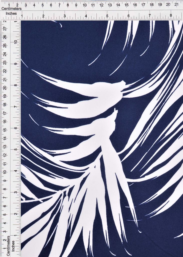 KNT1389-Q10715 / NAVY / 96%POLY 4%SPAN DTY TROPICAL PRINT