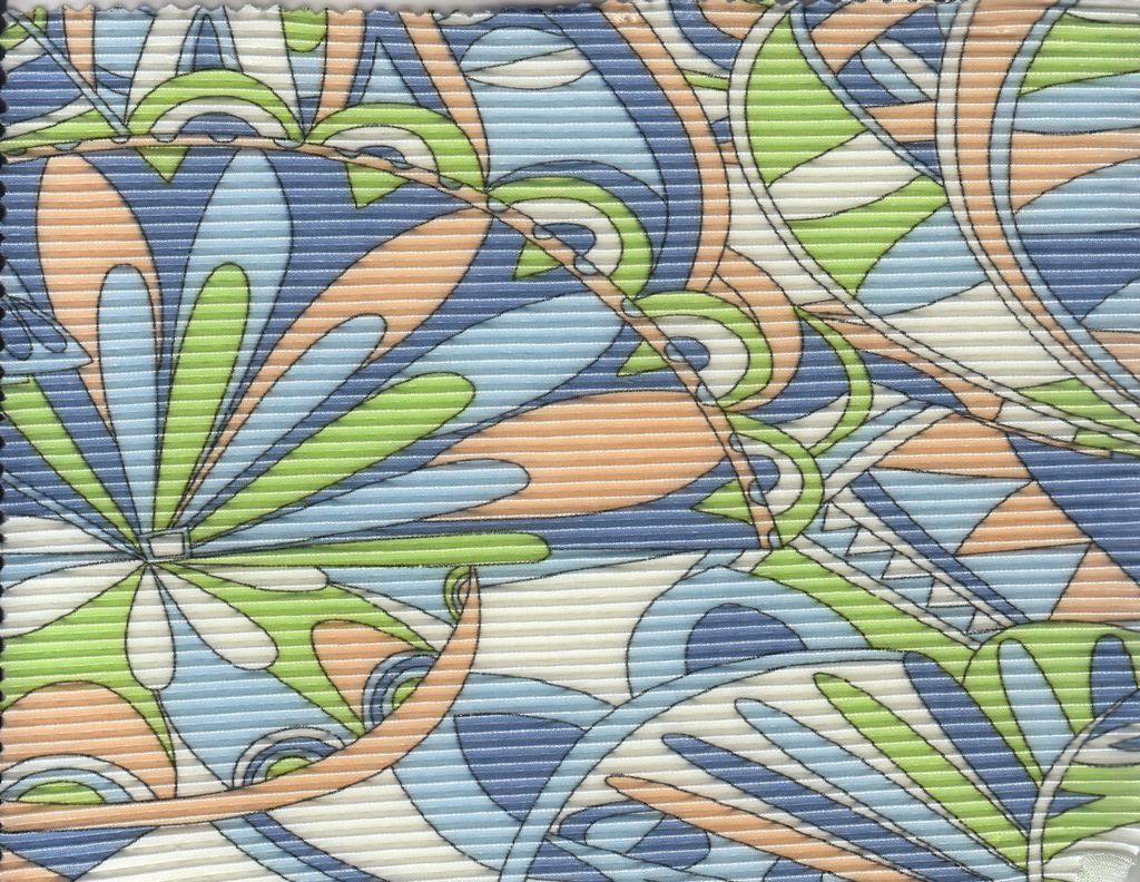 KNT3696-MS11052 / LIME MULTI / 100%POLY BODRE/INTERLOCK PLEATED GREOMETRIC