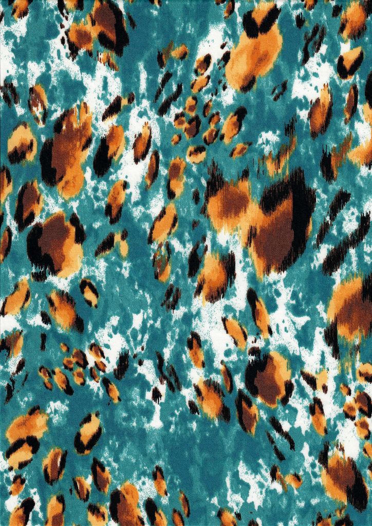 KNT1389-MS11072 / TEAL / 96%POLY 4%SPAN DTY ANIMAL