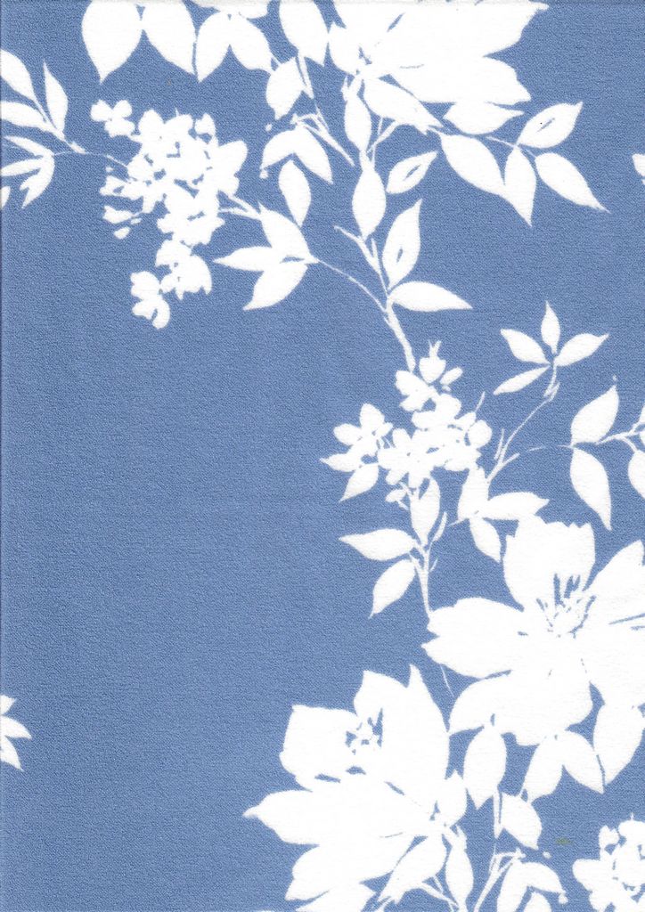 KNT3971-MS11055 / CHAMBRAY / 95%POLY 5%SPAN FLORAL/FLOWER TECHNO CREPE