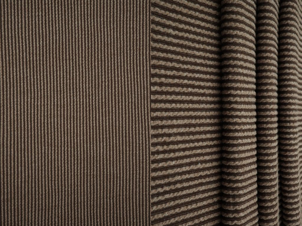 KNT4463 / BROWN / 80%POLY 15%RAY 5%SPAN KNIT JACQUARD RIB