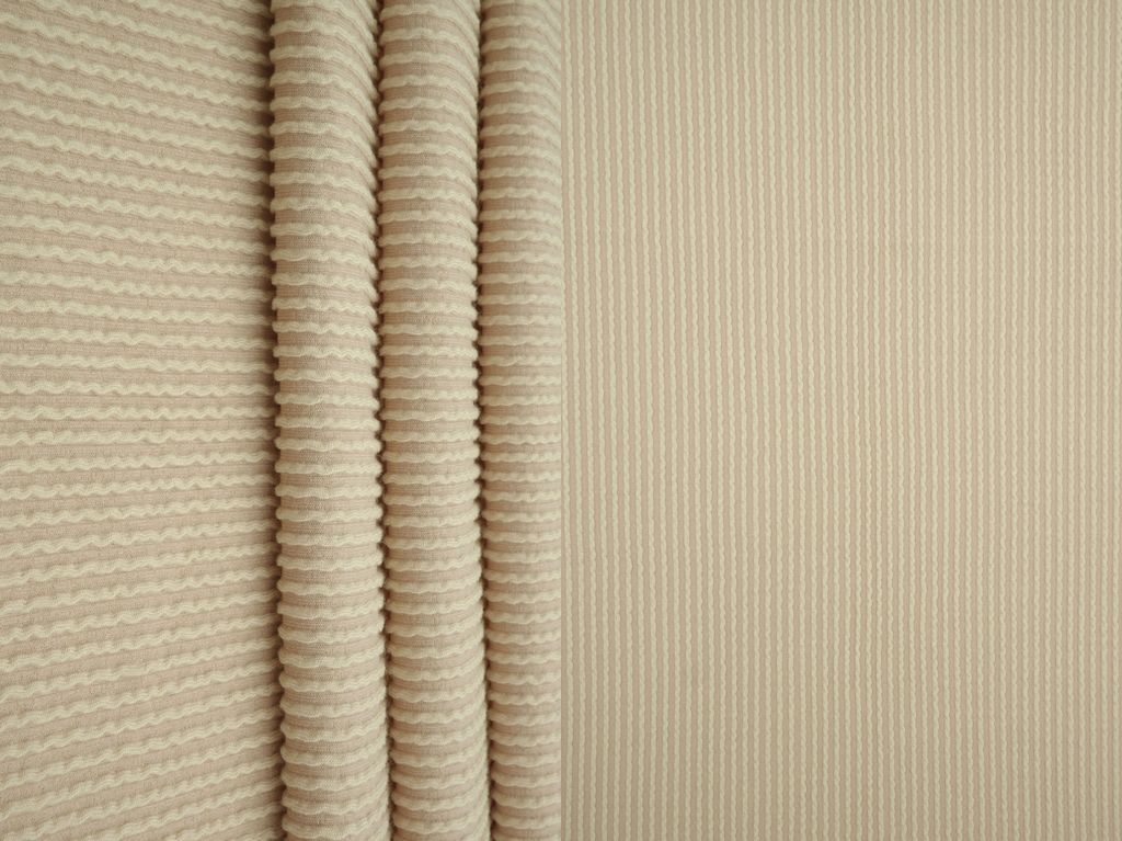 KNT4463 / TAUPE / 80%POLY 15%RAY 5%SPAN KNIT JACQUARD RIB