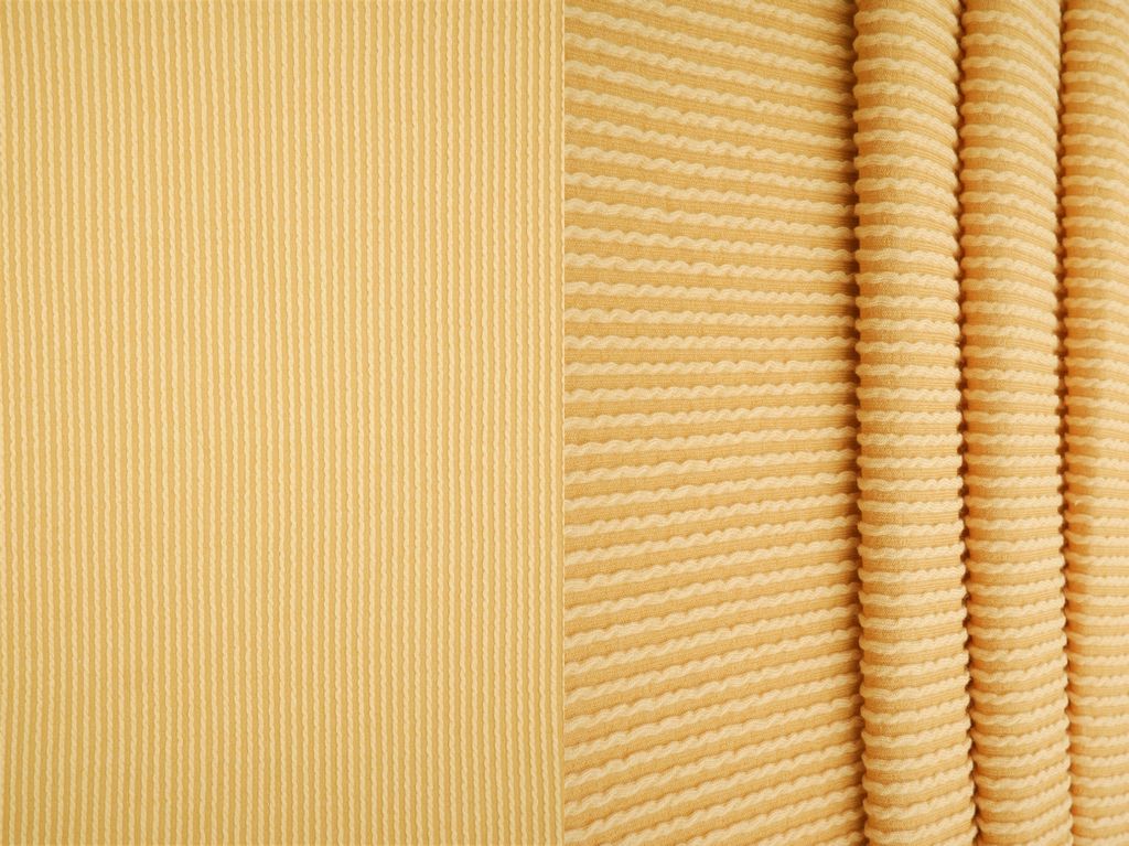 KNT4463 / CURRY / 80%POLY 15%RAY 5%SPAN KNIT JACQUARD RIB