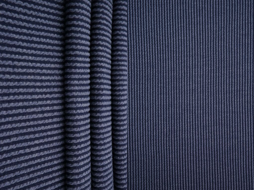 KNT4463 / NAVY / 80%POLY 15%RAY 5%SPAN KNIT JACQUARD RIB
