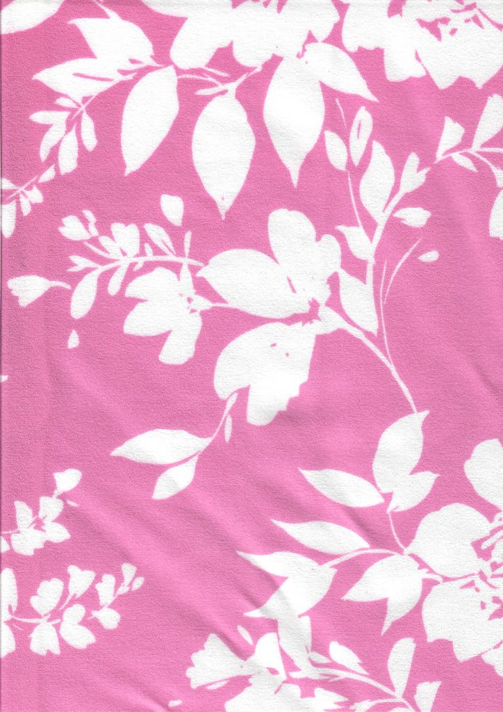 KNT3971-Q11028 / PINK/WHITE / 95%POLY 5%SPAN TECHNO CREPE FLOWER/FLORAL PRINT