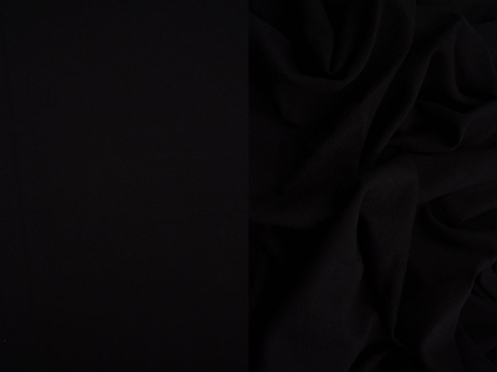 KNT4465 / BLACK / 95% RAYON 5% SPANDEX VISCOSE KNIT CREPE SOLID