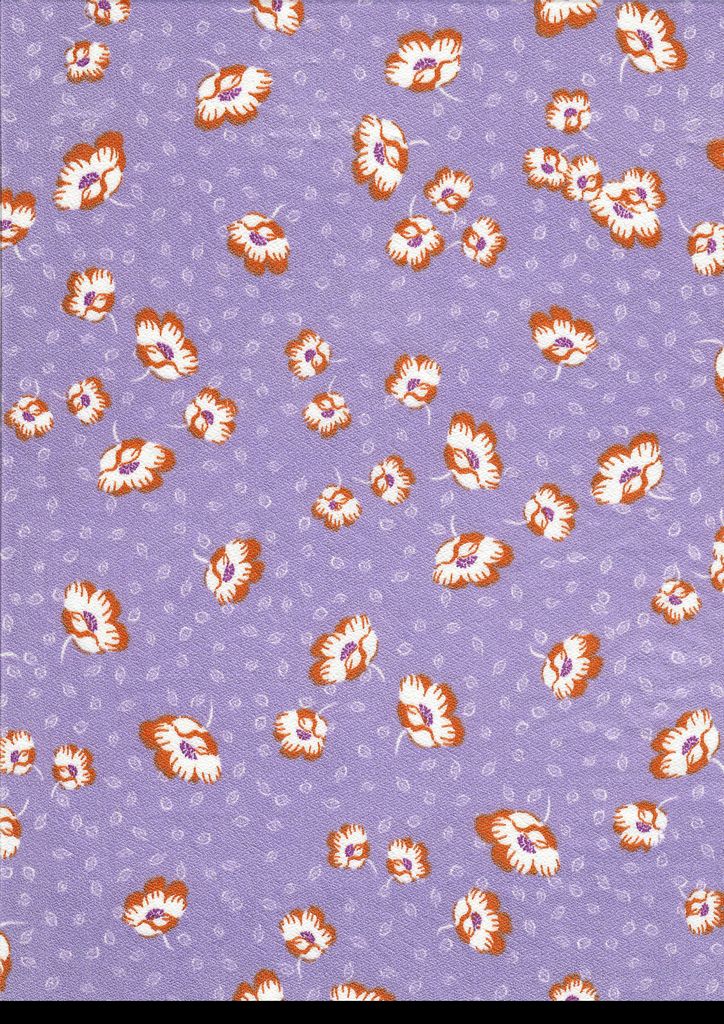 KNT4146-MS11023 / LAVENDER / 96%POLY 4%SPAN MOSS CREPE FLOWER/FLORAL W/LEAF