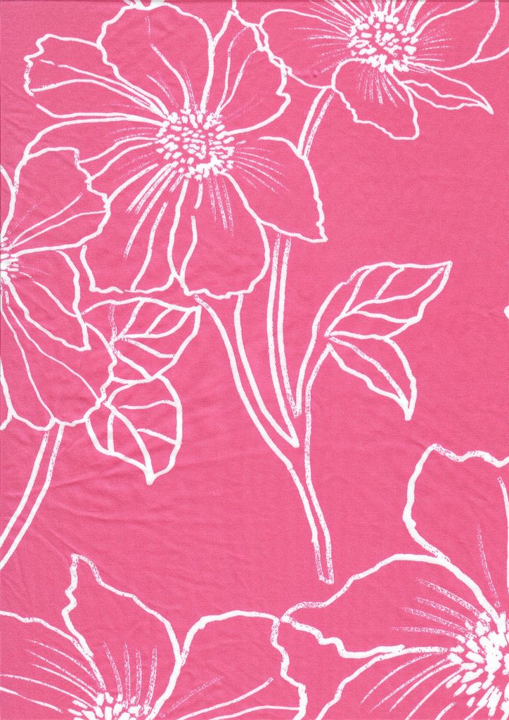 KNT1389-MS11082 / PINK / 96%POLY 4%SPAN DTY OVERSIZE FLORAL/FLOWER