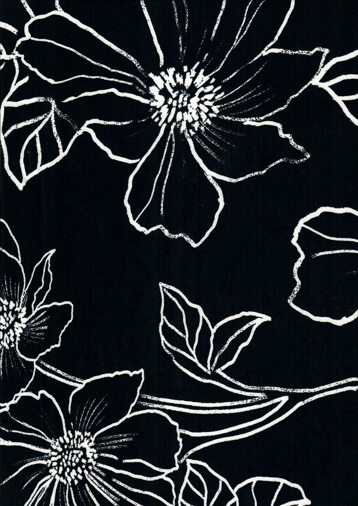 KNT1389-MS11082 / BLACK / 96%POLY 4%SPAN DTY OVERSIZE FLORAL/FLOWER