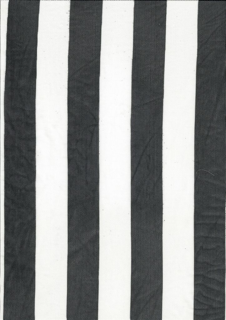 MESH-DU455 / BLACK/IVORY / 90%POLY 10%SPAN STRIPE MESH PRINT