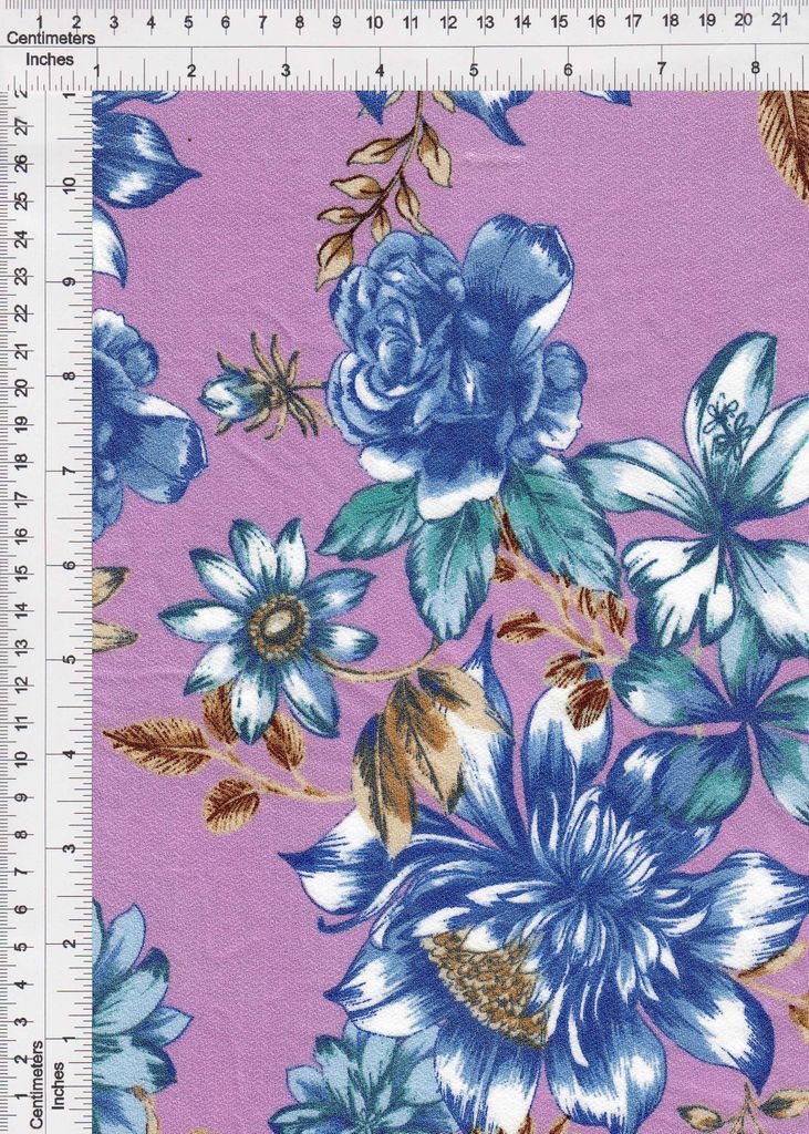 KNT4146-MS11069 / LAVENDER / 96%POLY 4%SPAN FLORAL/FLOWER MOSS CREPE