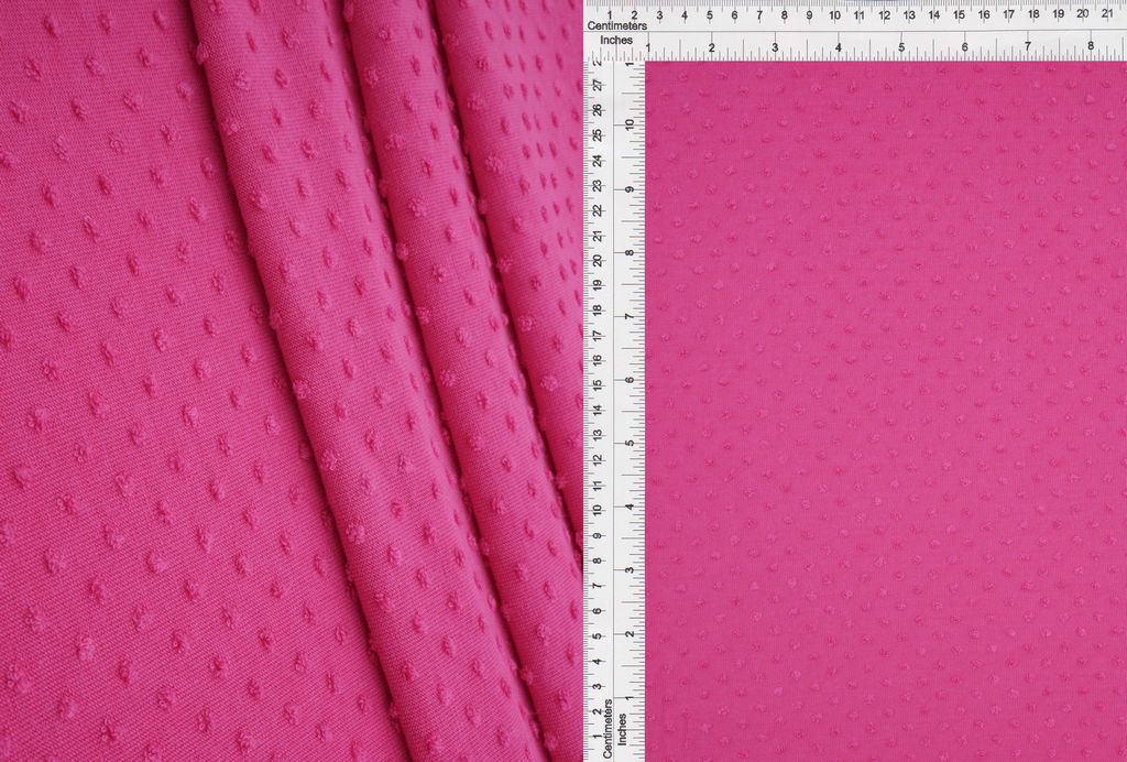 KNT4225 / PINK PP / 77%POLY 23%RAY KNIT JACQUARD SWISS DOT