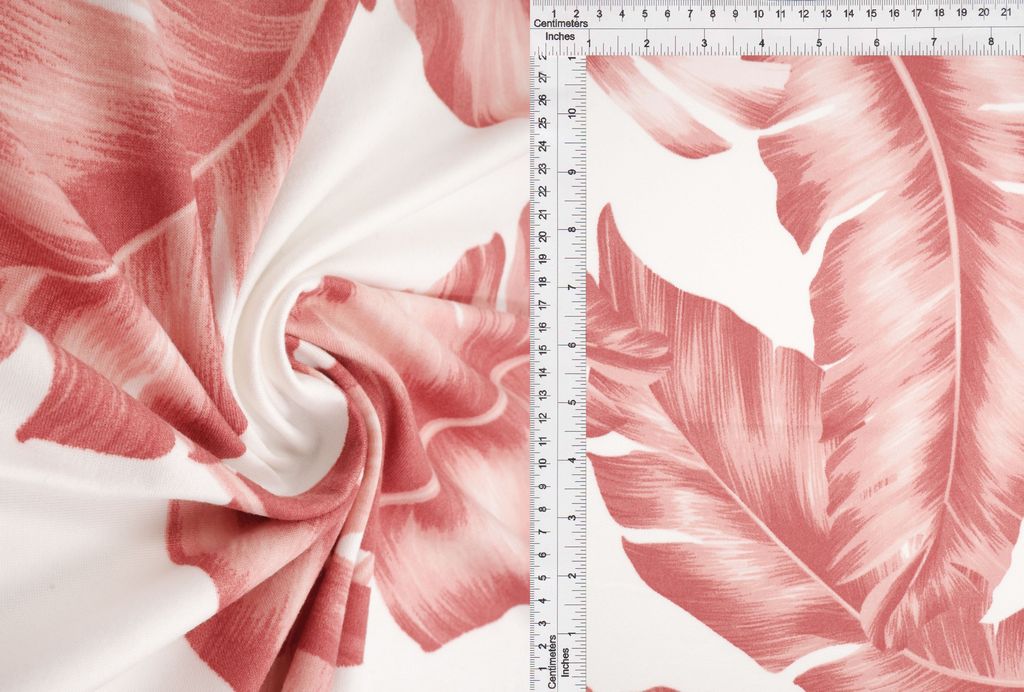 KNT2100-Q01212 / MAUVE / 96%POLY 4%SPAN DTY BRUSHED TROPICAL PRINT