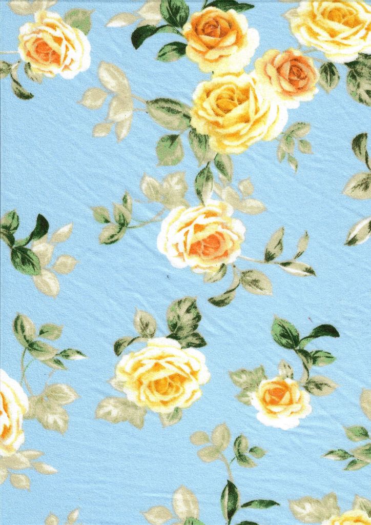 KNT2100-MS11116 / BLUE LT / 96%POLY 4%SPAN DTY BRUSH FLORAL/FLOWER