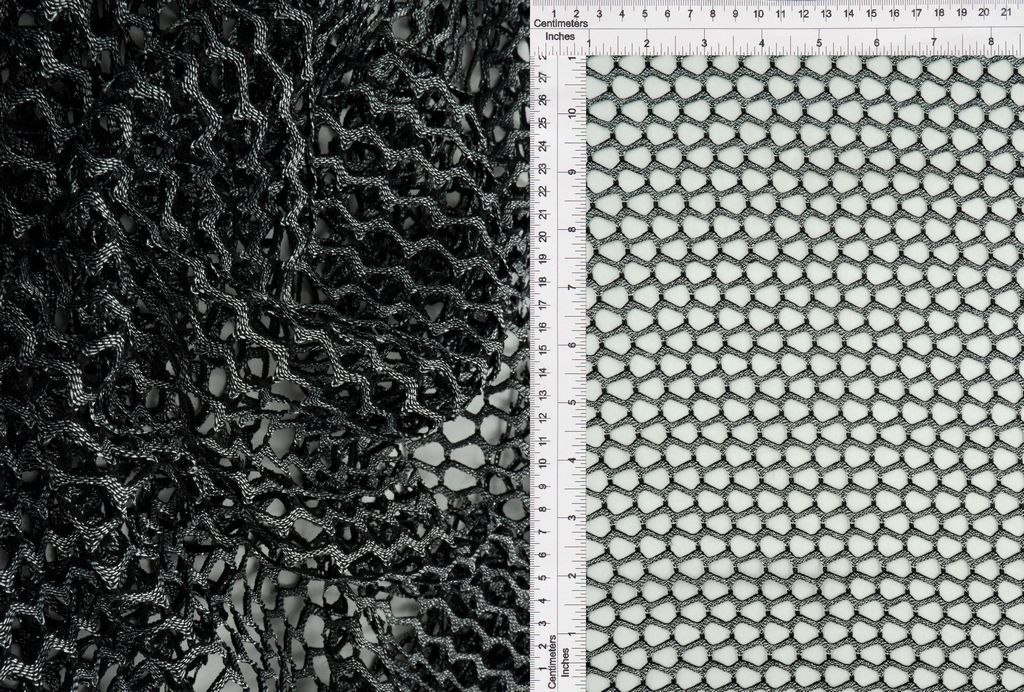 MESH-4467 / BLK/SILVER / 70%POLY 5%SPAN 25%LUREX FISHNET MESH