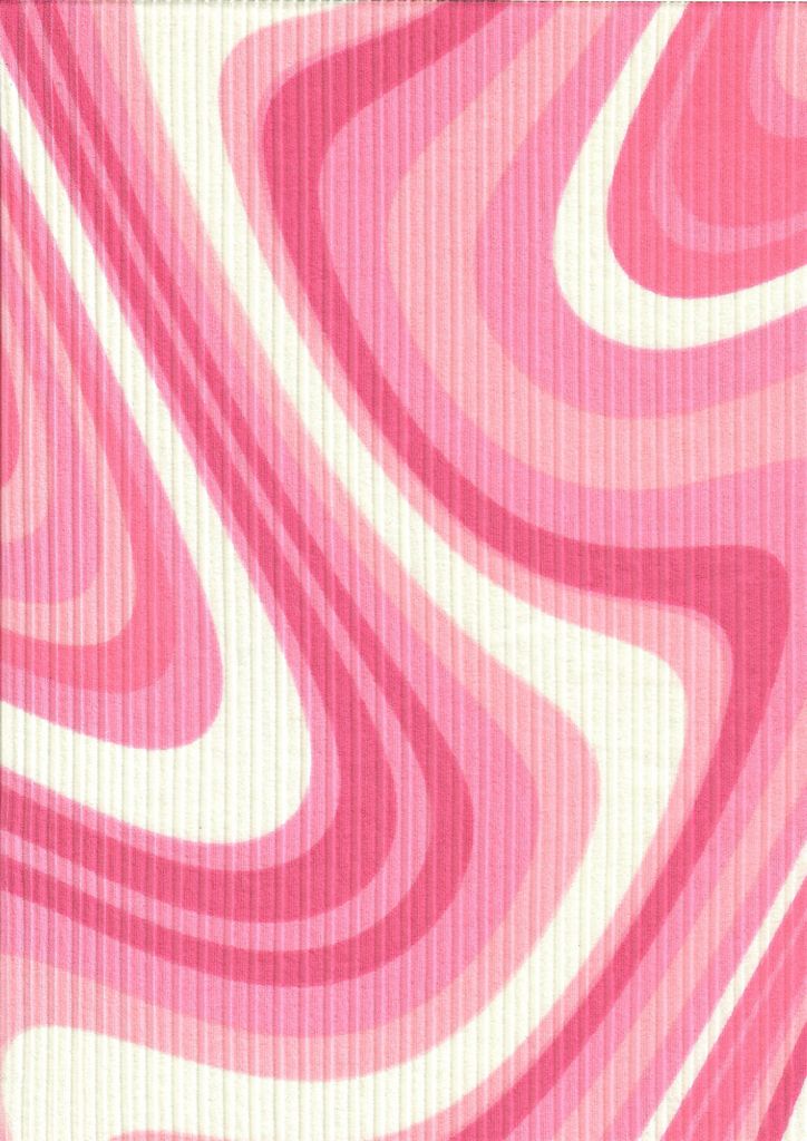 KNT4135-Q20501 / PINK / 87%POLY 13%SPAN 8X3 YUMMY RIB ABSTRACT/TIE DYE