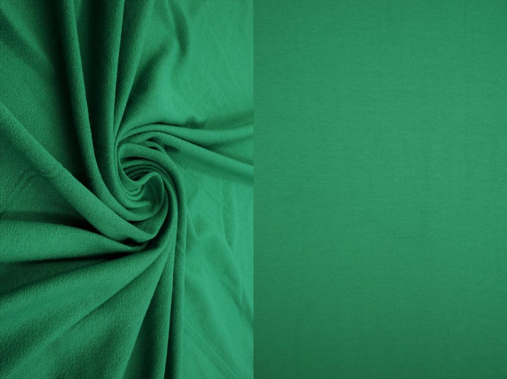 KNT4465 / GREEN KELLY / 95% RAYON 5% SPANDEX VISCOSE KNIT CREPE SOLID