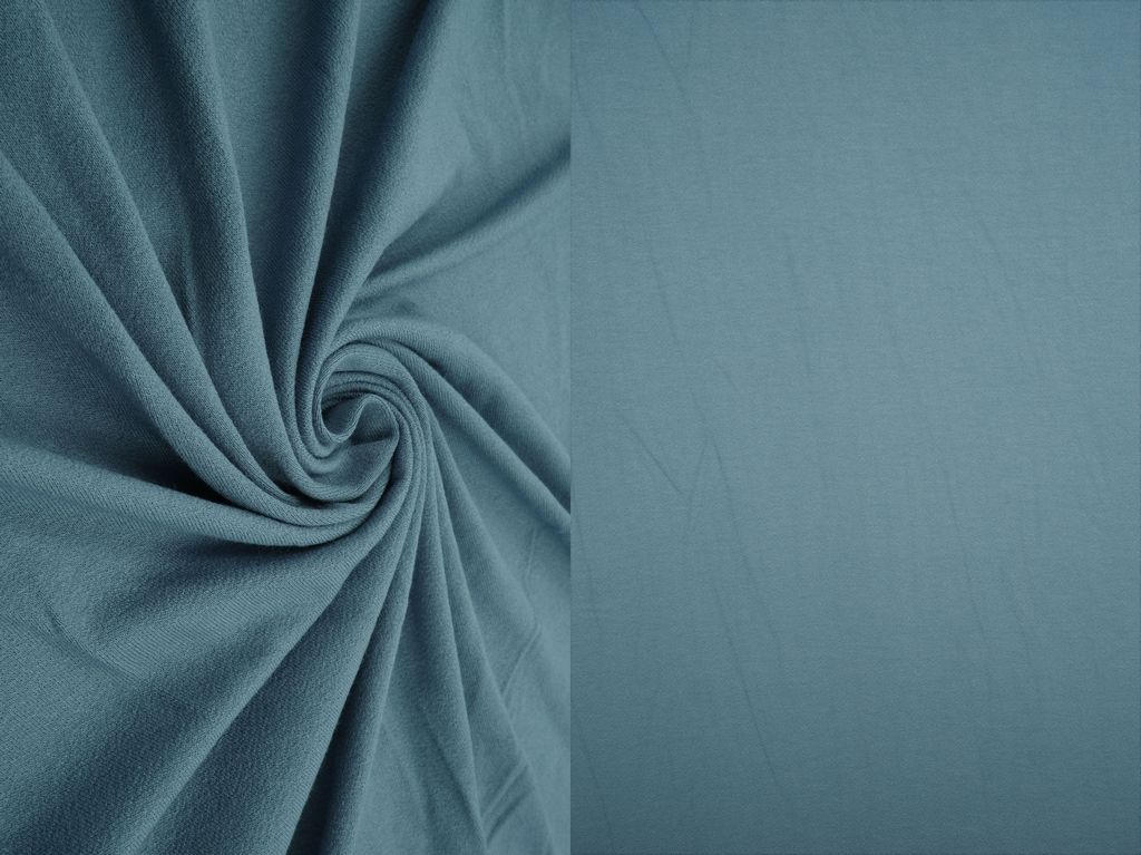 KNT4465 / CHAMBRAY DUSTY / 95% RAYON 5% SPANDEX VISCOSE KNIT CREPE SOLID