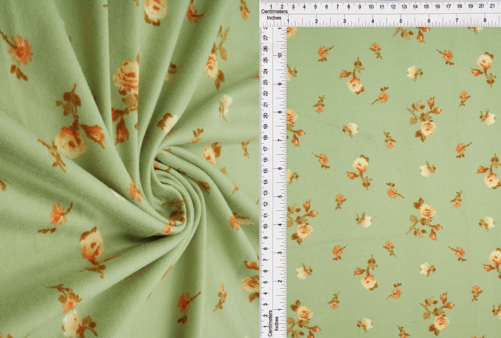 KNT2100-MS11118 / SAGE / 96%POLY 4%SPAN DTY BRUSH DITSY FLORAL/FLOWER