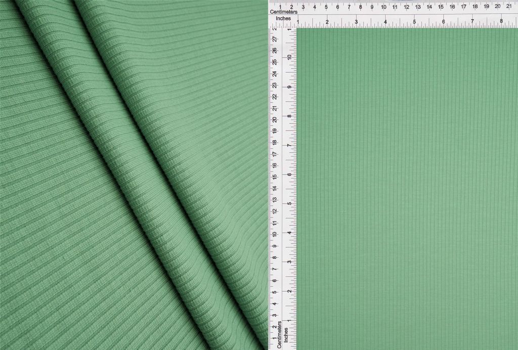 KNT3422 / SAGE DK. / 89%POLY 9%RAYON 2%SPAN 4x2 RIB SOLID