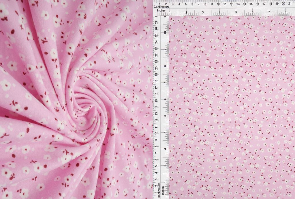 KNT2100-MS11008 / PINK / 96%POLY 4%SPAN DTY BRUSH DITSY FLORAL/FLOWER