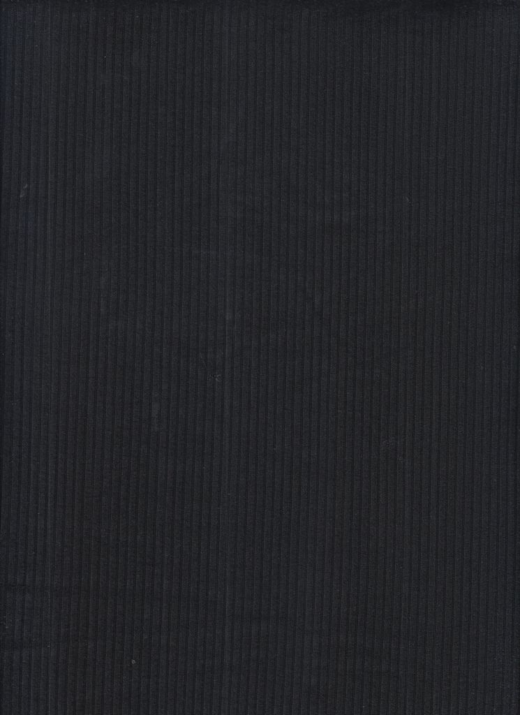 KNT4151 / BLACK MH / 91%POLY 9%SPAN 4X2 YUMMY RIB SOLID