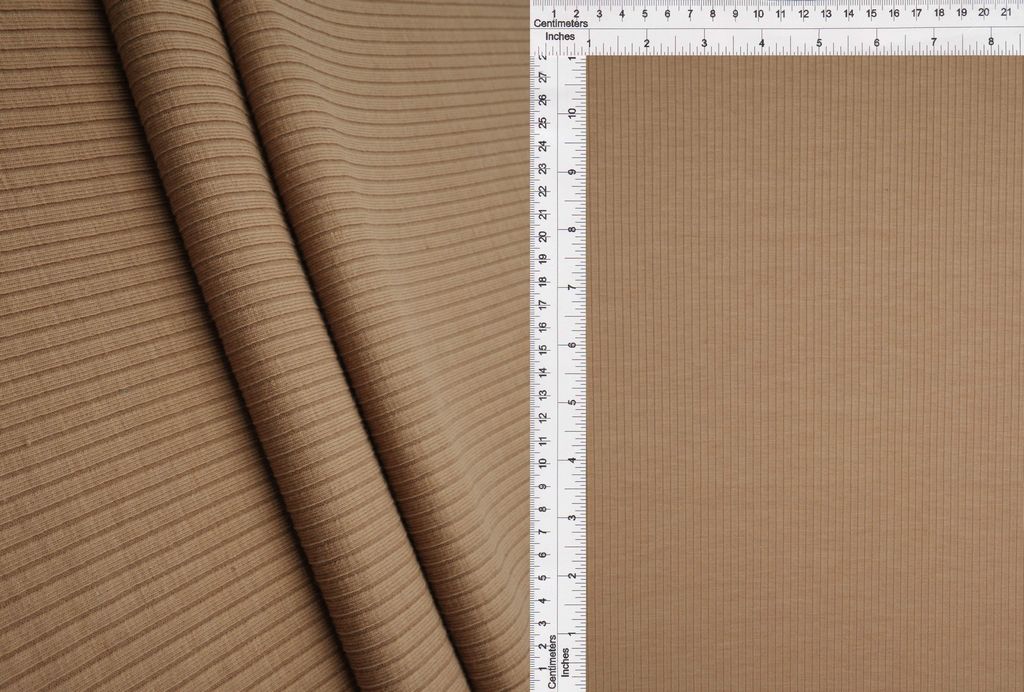 KNT4469 / CAMEL / 82%POLY 9.5%RAYON 8.5%SP 4X2 HEAVY YUMMY RIB SOLID