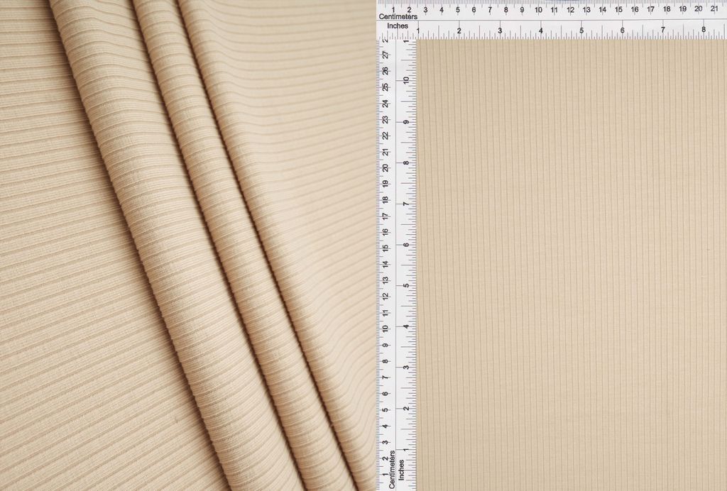 KNT4469 / TAUPE / 82%POLY 9.5%RAYON 8.5%SP 4X2 HEAVY YUMMY RIB SOLID