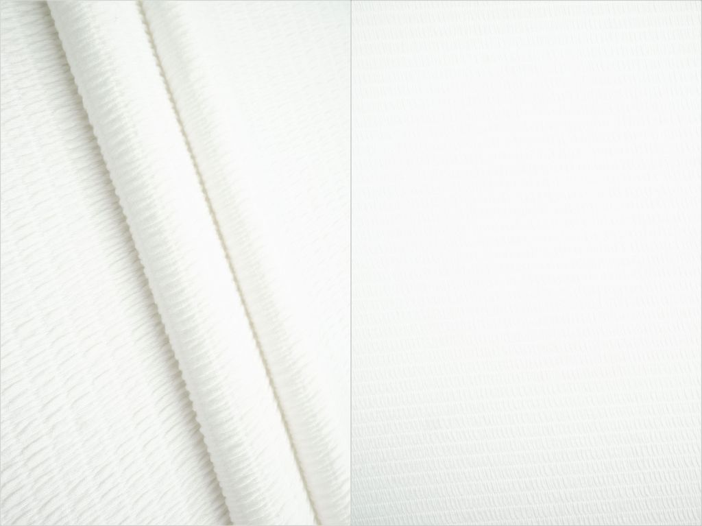 KNT4437 / IVORY / 56%POLY 24%RAYON 20%SPAN SOLID SMOCKING JERSEY