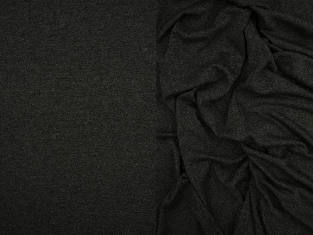 KNT3527 / CHARCOAL 2TONE RO / 95%RAYON 5%SPAN VISCOSE KNIT CREPE SOLID