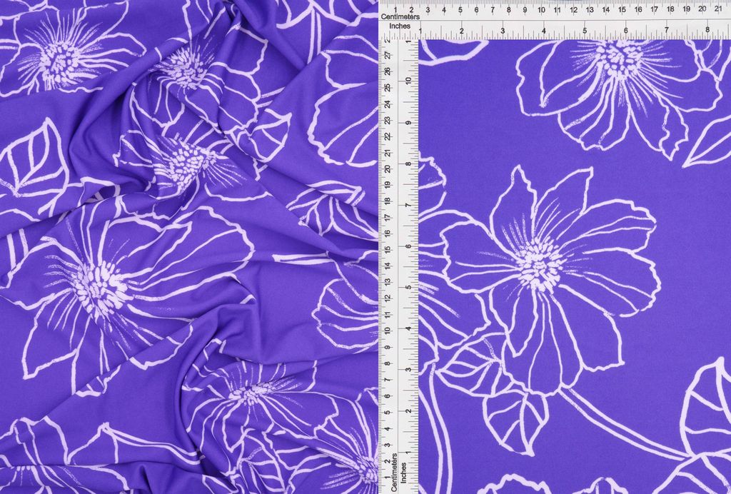 KNT1389-MS11082 / VIOLET / 96%POLY 4%SPAN DTY OVERSIZE FLORAL/FLOWER