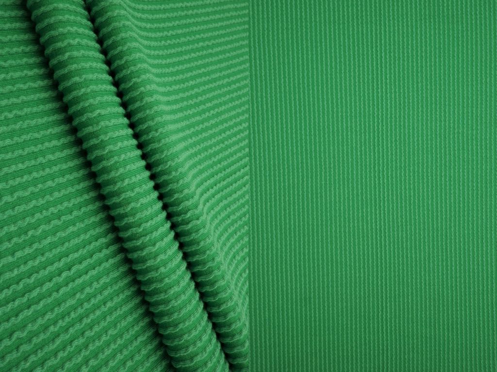 KNT4463 / GREEN KELLY / 80%POLY 15%RAY 5%SPAN KNIT JACQUARD RIB