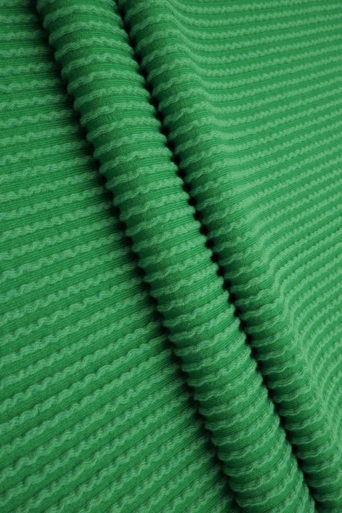 KNT4463 / GREEN KELLY / 80%POLY 15%RAY 5%SPAN KNIT JACQUARD RIB
