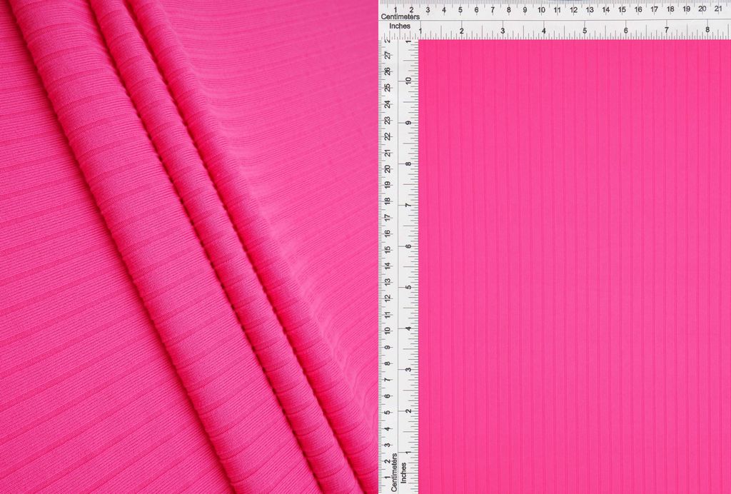 KNT4135 / FUSCHIA / 87%POLY 13%SPAN 8X3 YUMMY RIB SOLID