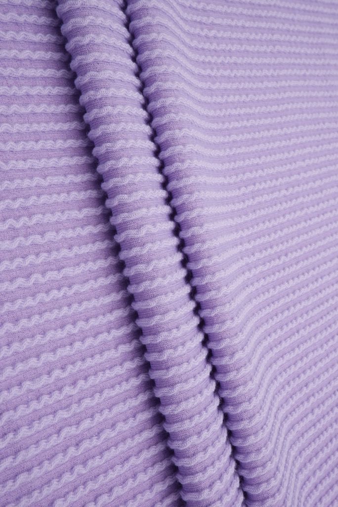KNT4463 / LAVENDER / 80%POLY 15%RAY 5%SPAN KNIT JACQUARD RIB